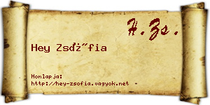 Hey Zsófia névjegykártya