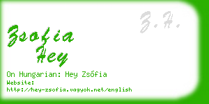 zsofia hey business card